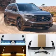 Black 2pcs Fit For Honda CR-V CRV 2023-2025 Led DRL Front Fog Light Lamp 3-Color