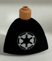 Black/Light Gray Galactic Republic Cloth Cape For LEGO Minifigure cape only