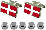 [Select Gifts] Shirt Dress Studs Como City Italy Flag Cufflinks