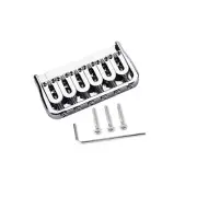 Electric Guitar 52mm 6-String Metal Fixed Hardtail Bridge Replacement Chrome