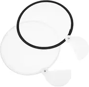 HIAKDOFT 2pcs Summer Handheld Small Fan DIY Folding Hand Fan Old-Fashioned Chinese Fan Valentine's Day Round Fan Chinese Style Paper Fan Adornments Folding Storage Fan Polyester