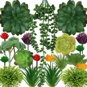 Succulents Plants Artificial 20pcs Colorful Fake Succulents Mini Artificial S...