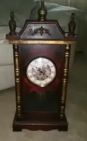 Tabletop Grandfather Clock w/ Pendulum * Quartz Movement* Brand New!