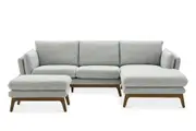 Remi Chaise Sectional Sofa with Ottoman