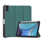 For iPad mini 6 Case,Karst Smart Folio PU Leather Case, 3-fold Cover, Dark Green