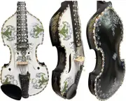 Hardanger fiddle Norwegian fiddle 4/4 violin 9 strings ,Rare baroque style