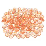 Fire Glass Beads Round Glass Marbles Gravel Pebbles 1000g/2.2lbs Clear Red
