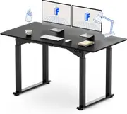 Classic Electric Standing Desk 120x60cm Dual Motor Height Adjustable USB Charging Port & Hooks