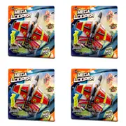 4PK Stunt Flyer Mega Looper w/ Launcher Toy Plane Kids Outdoor Active Toy 6y+
