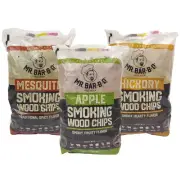 Wood Smoker Chips Bundle of 3 Flavors - Apple, Mesquite & Hickory Wood Chip f...