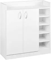 Artiss Shoe Rack Storage Cabinet 21 Pairs White Organiser Shelf Cupboard Footwear Solution Space Saving Home Organization Furniture Contemporary Design Durable Sturdy Easy Assembly Functional