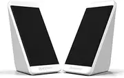 USB Wired Subwoofer MUL Dia Desktop Speaker with Stereo Sound Effect Independent Volume Wire Control for PC Laptop Tablet White One Size