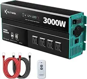 CEKGDB Power Inverters 400W 12V DC to 110V AC Converter for Vehicles 2 USB Ports Car Charger Adapter with a Cigarette Lighter Ports Plug Outlet, Power Inversor(Modified sine wave-3000W)