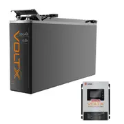 VoltX 200Ah Slim 12V Lithium Battey + LiFePO4 Charger 50A Bluetooth