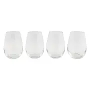 Tonic Stemless Wine Glass - Set of 4 Size 500ml in White by Cellar