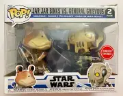 “Star Wars” Jar Jar Binks vs General Grievous, Funko Pop 2-pack Gamestop New