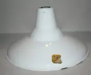 VINTAGE BENJAMIN WHITE PORCELAIN INDUSTRIAL LAMP SHADE 13 7/8" NOS