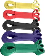 Pull Up Bands, 5 Different Levels Heavy Duty Resistance Band, Resistance Loop Set, Natural Latex Fitness Bands for Workout, Yoga, Weightlifting, Physical Therapy, Rehab, Bench Press