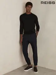 Reiss Navy Climb Drawstring Technical Cuffed Trousers (AW6772) | $280