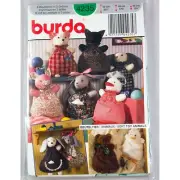Burda Sewing Pattern 4235 Soft Toy Animals Bunny Cat Dog Pig Chicken NEW