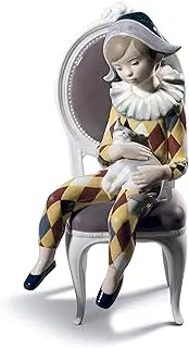 [LLADRÓ] Sitting Harlequin Child (Red/Yellow)