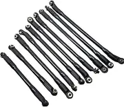 10PCS Aluminum Alloy RC Car Link Set Replacement Parts for Axial SCX10 II 90046 90047 1/10 RC Crawler