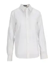 Ann Demeulemeester Long-Sleeved Curved Hem Shirt IT40,IT42,IT38 White