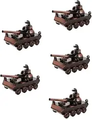 5pcs Fine Crafted Iron Tank Model Desktop Tank Prop Tank Decoration for Sale