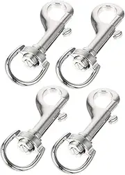 DRESSOOS 4pcs Heavy Duty Pet Leash Hooks Durable Double Ended Snap Clips for Dog Leashes Multi Purpose Snap Hooks for Outdoor Sports Crafts and Home Use