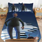 v2954 Bed Sheets Bedding Soul Cartoon Bedding Sets Ultra Soft Skin-Friendly Duvet Cover 3 Piece, Cute Comforter Cover Bed Set for Boys Girls Kids ( 1