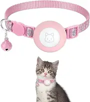 Airtag Keychain Compatible with Apple Air tag Keychain, 4 Pack Silicone Air Tagged Holder for Airtag Case,Air Tag Case Accessories for Apple Air Tag Holder Dog Collar (Pink)