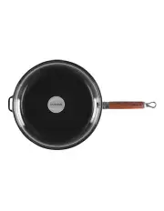 [Chasseur] Saute Pan with Glass Lid 28cm in Sky Blue