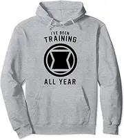 [Marvel] Avengers Black Widow I've Been Training All Year Logo Pullover Hoodie