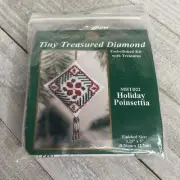 2003 Mill Hill Beaded Holiday Poinsettia Tiny Treasured Diamond Ornament MHTD22