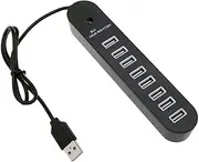axGear 8 Port USB 2.0 Data HUB High Speed Splitter Extender Built-in USB Cable