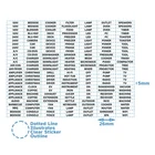 189pcs Black Power Plug Switches Sticker Labels Home Appliance Socket Decal