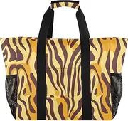 [sanluoli] Tote Bags For Women Foldable Beach Tote With Compartments Canvas Tote Bag For Car, Yellow Skin, 1 size