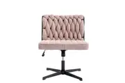 Maestro Furniture Koda Teddy Fabric Vanity Swivel Home Office Task Working Computer Chair Pink