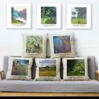 Nordic Impression Claude Monet Pillow Case Sofa Abstract Landscape Cushion Cover