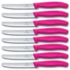 Victorinox Steak & Tomato 11cm Knife Pistol Grip Set x 8 Knives - Pink
