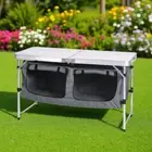 Picnic Table Foldable Camping Desk Aluminium Portable Outdoor BBQ Folding