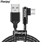 2.4A Elbow Tpe Degree Fast Charging Type Micro Usb For Samsung S8 S9 Note Xiaomi Mi8 Black 1M Cables & Adapters
