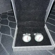 Hurray Sports Cufflinks Baseball Tux Shirt Dress Suit Vintage IOB