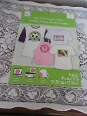 June Tailor Iron On Light T-Shirt Transfer Value Pack 5 Sheets 8.5"x11"