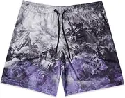 BOOMLEMON Mens Mesh Graphic Shorts Retro Designer Basketball Athletic Shorts Summer Casual Cool Streetwear Short Pants