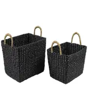 Peyton Lane Set of 2 Eclectic Storage Baskets
