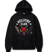 2023-Hellfire Club Hoodie Stranger Things 4 Skull And Weapons Pullover Hoodie_b M
