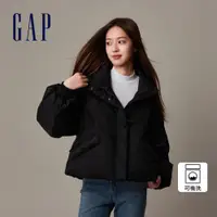 在飛比找蝦皮商城優惠-Gap 女裝 Logo立領羽絨外套-黑色(840896)