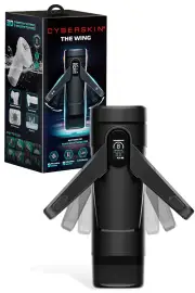 CyberSkin The Wing 11.4" Dual Stimulation Thrusting Masturbator with Scrotal Vibration