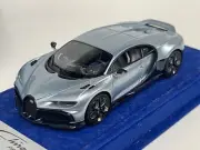 1/43 Looksmart BUGATTI Chiron Profile Argent Atlantique blue Suede Base LS545A